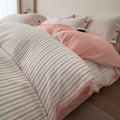 Axyaa Striped Jacquard Cotton Bedding Set