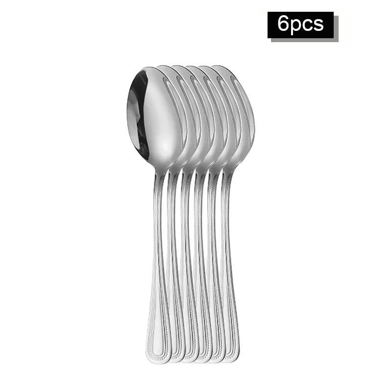 Axyaa Stainless Steel Tableware Set - Knife, Fork, Spoon & Steak Set