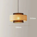 Axyaa Woven Rattan Chandelier LED Pendant Light for Home Decor