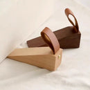Axyaa Walnut Door Block: Anti-Collision Barrier for Storm Door, Easy to Install
