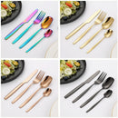 Axyaa Stainless Steel Tableware Set - Knife, Fork, Spoon, 4-Piece Steak Cutlery