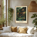 Axyaa Japanese Garden Canvas Print - Tranquil Pond Landscape Wall Art for Modern Home