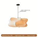 Axyaa Silk Flannel Pendant Chandelier - Wabi Sabi Living Room Ceiling Lamp