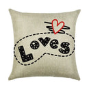 Axyaa Linen Pillowcase 45*45cm for Household Sofa Decor - Love Letter Series