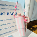 Axyaa Portable Woven Cup Sleeve for Starbucks & Stanley Thermo, 6-10cm Tumbler Lanyard