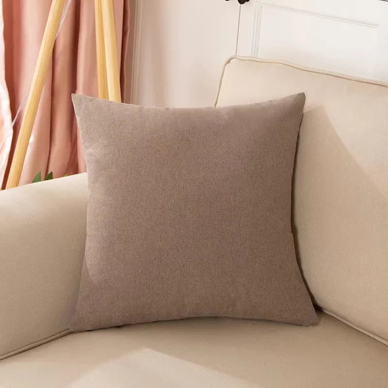 Axyaa Plain Throw Cushion Cover for Sofa Bed Car Home Decor