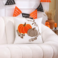 Axyaa Halloween Embroidered Cotton Pillow Cover 45x45cm for Home Sofa Décor