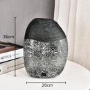 Axyaa Ceramic Abstract Art Floral Vase Set