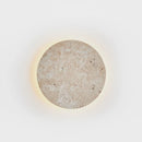 Axyaa Round Natural Stone Wall Lamp: Vintage Art Interior Lights for Bedroom