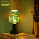 Axyaa Bohemian Tiffany Glass Table Lamp LED E27 for Living Room Bedroom