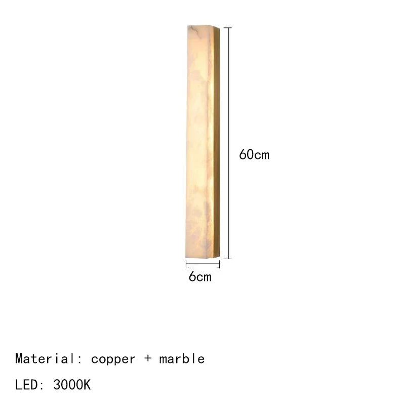 Axyaa Gold Black Marble Wall Lamp 40/60/80cm - Hotel Sconce Lighting