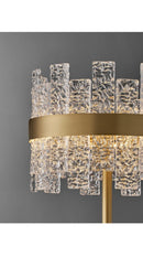 Axyaa Brass Glass Desk Lamp: Elegant LED Table Lamp for Wedding Decor
