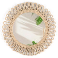 Axyaa Bohemian Woven Mirror: Homestay Style Wall Decor for Living Room, Bedroom & Hotel