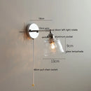 Axyaa Crystal LED Wall Sconce: Modern Silver Iron Metal Bedroom Stair Lamp