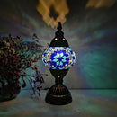 Axyaa Turkish Mosaic Glass Table Lamp: Vintage Art Deco Handcrafted Romantic Bed Light