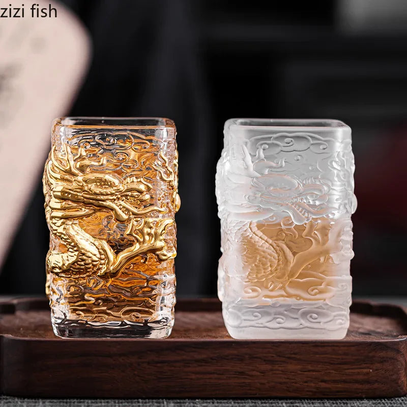 Axya Gilding Glass Tea Cup Set
