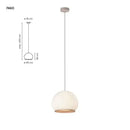 Axyaa White Knit Fabric Cocoon Table Lamp - Wabi-sabi Style Home Decor
