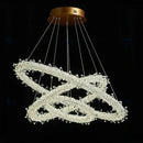 Axyaa Crystal Pendant Light: Modern Luxury Chandelier for Dining Room and Living Room