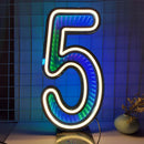 Axyaa Starry Sky Tunnel Neon Numbers Sign - Double-Sided 3D Lights