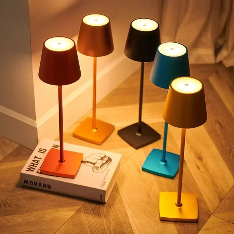 Axyaa Nordic LED Desk Lamp with USB Charging - Touch Control Night Light