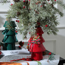 Axyaa Christmas Tree Ceramic Vase: Creative Xmas Table Decor, Floral Arrangement Aesthetic