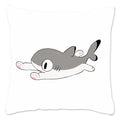 Axyaa Cat Shark Pillow Case: Kawaii Sofa Cushion Cover 45x45cm