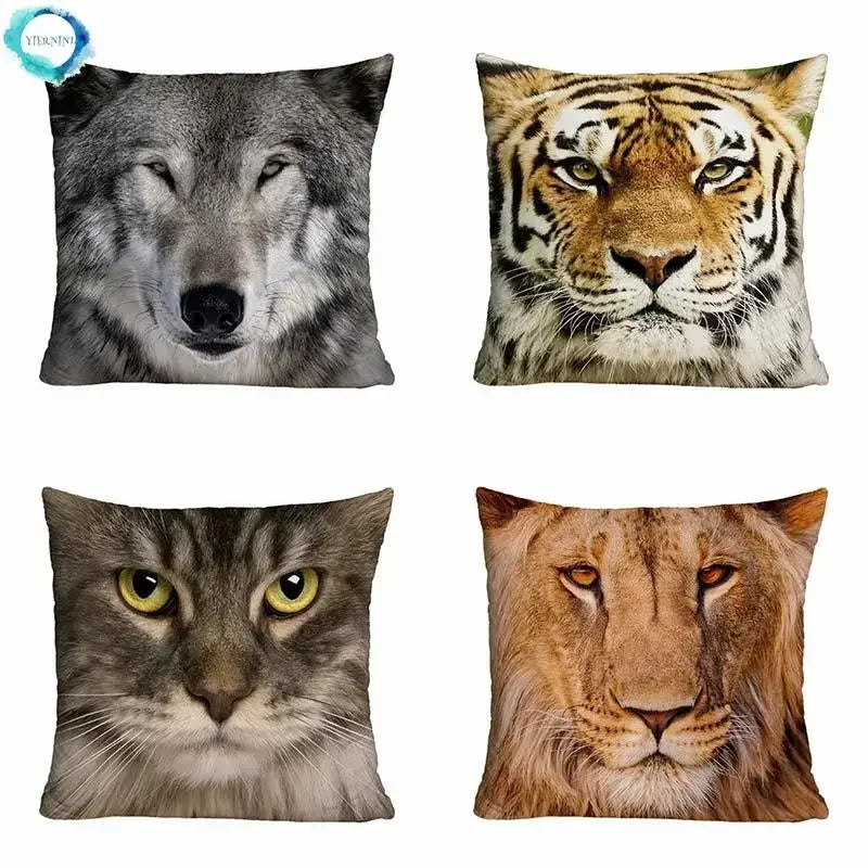 Axyaa Animal Print Polyester Pillow Cover 45x45cm