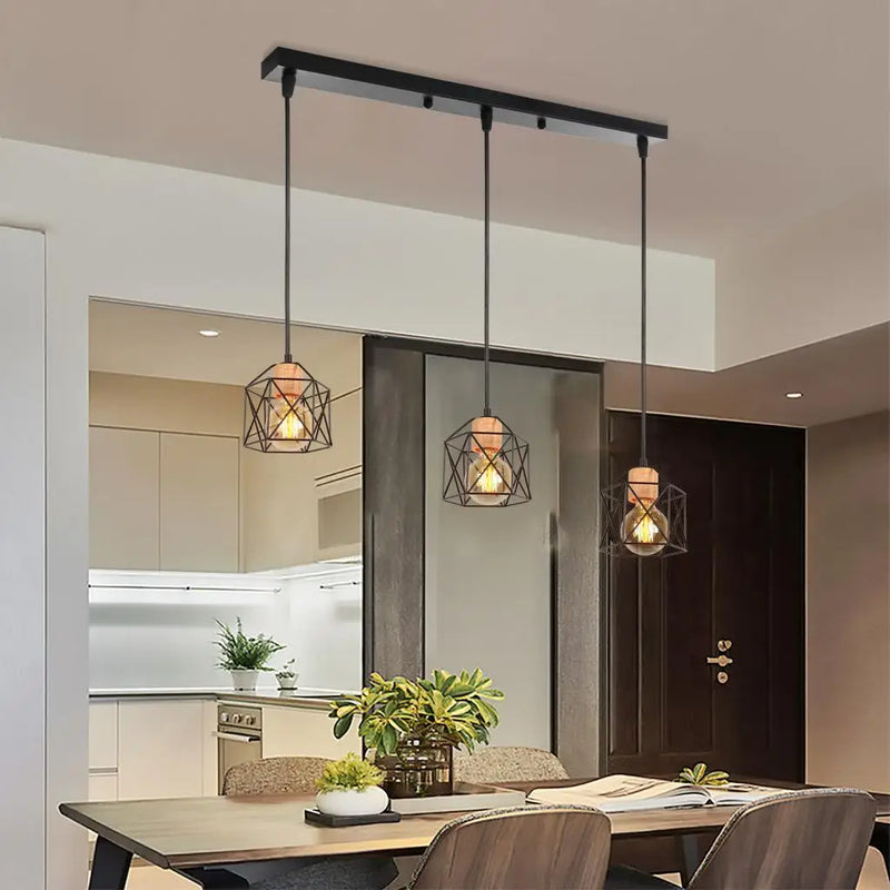 Axyaa Wood LED Pendant Chandelier for Modern Nordic Home Decor