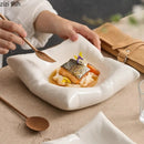 Axyaa Ceramic Square Dessert Pasta Dish Salad Plate Molecular Cuisine Tableware