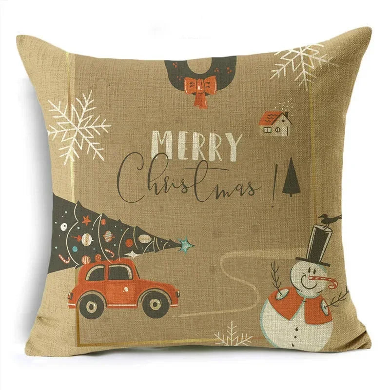 Axyaa Christmas Plant Series Pillow Covers - Festive Home Décor