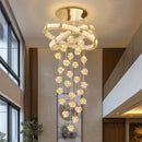 Axyaa LED Pendant Staircase Chandeliers for Modern Living Room Lighting