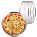 Axyaa Stainless Steel Shallow Tray Round Plate Set of 6