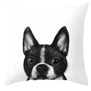 Axyaa Cute Cat Dog Pillowcase 45*45cm Bedroom Sofa Decor White Black Animal Pillowcase