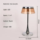 Axyaa Silver Charging Touch Desk Lamp with Modern LED Lights