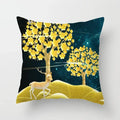 Golden Tree Forest Pillow Case by Axyaa: Car/Home Sofa Bed Decor, 45x45cm Decorative Cushion Cover