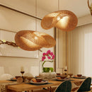 Axyaa Bamboo Woven Chandelier LED Lighting Fixture