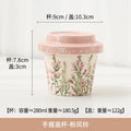 Axyaa Spring Ceramic Coffee Cup with Lid Large Capacity Water Cups Office Mug
