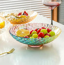 Axyaa Glass Fruit Tray for Living Room Coffee Table - High-End Snack Tray