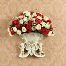 Axyaa Double Angel Vase Wall Hanging with Artificial Flowers for Home Decor