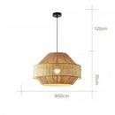 Axyaa Woven Rattan Pendant Chandelier for Retro Home Decor