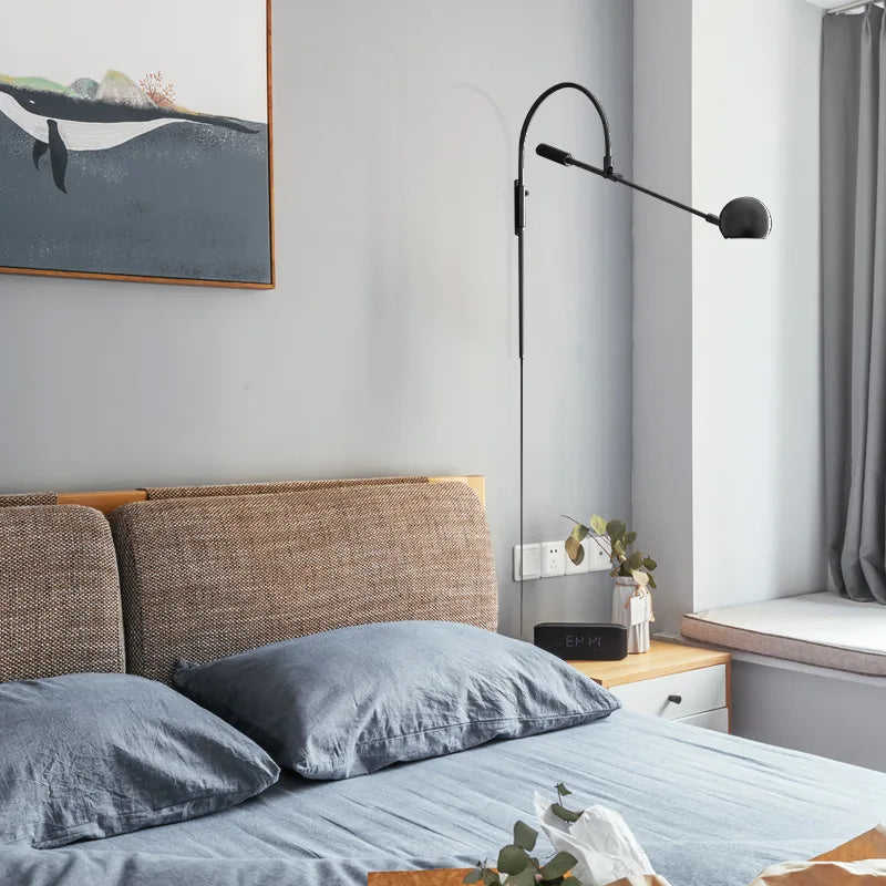Axyaa Rotatable G9 Wall Sconce Black/Gold Bedside Lamp