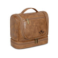 Axyaa Men's Business Toiletry Bag: Large Capacity PU Leather Travel Organizer