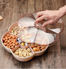 Axyaa Melon Seed Plate Fruit Storage Box with Dividers and Cover
