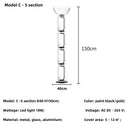 Axyaa Nordic Glass Floor Lamp Bamboo Joint Led Table Lamps