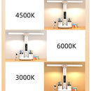 Axyaa LED Desk Lamp with 2 Heads, Dimmable, 180° Rotate, Foldable - Eye Protection