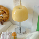 Axyaa Nordic Cream Wind Glass Mushroom Table Lamps for Bedroom & Living Room