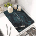 Axyaa Silicone Stripe Kitchen Drying Mat - Absorbent & Stylish Tables Cups Holder