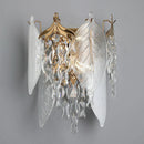 Axyaa Crystal Leaf Wall Lamp - Postmodern Light Luxury for Bedroom and Living Room
