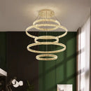 Axyaa Crystal Chandelier: Modern Home Décor Pendant Lighting for Living & Dining Room