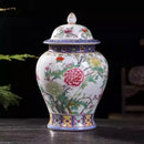 Axyaa Pink Porcelain General Jar - Elegant Ceramic Storage Vase for Home Decor
